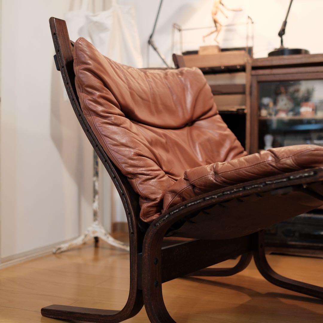 ブラウンレザー リクライニングチェア