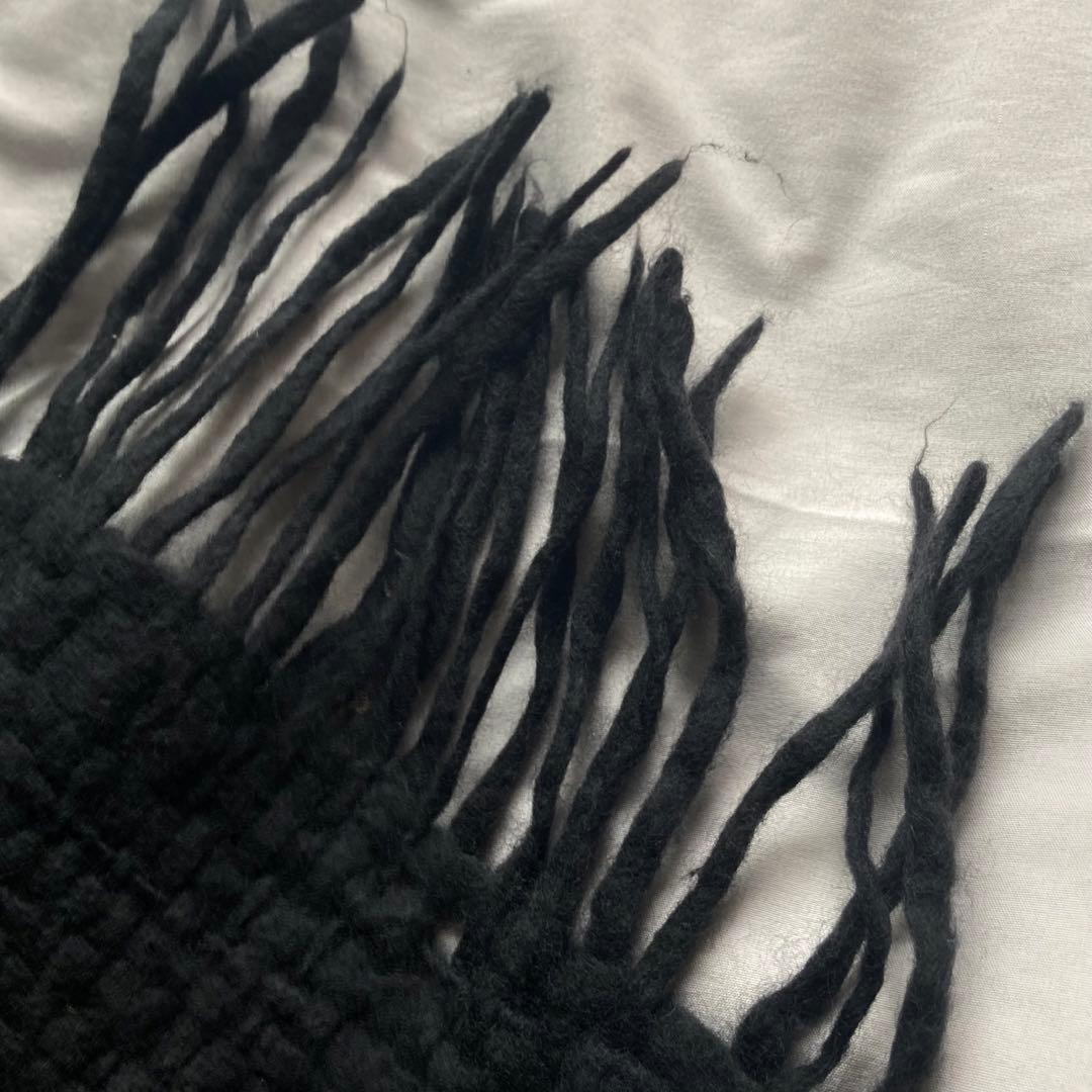 1999AW ISSEY MIYAKE ブラック 黒 マフラー 立体3Dニット