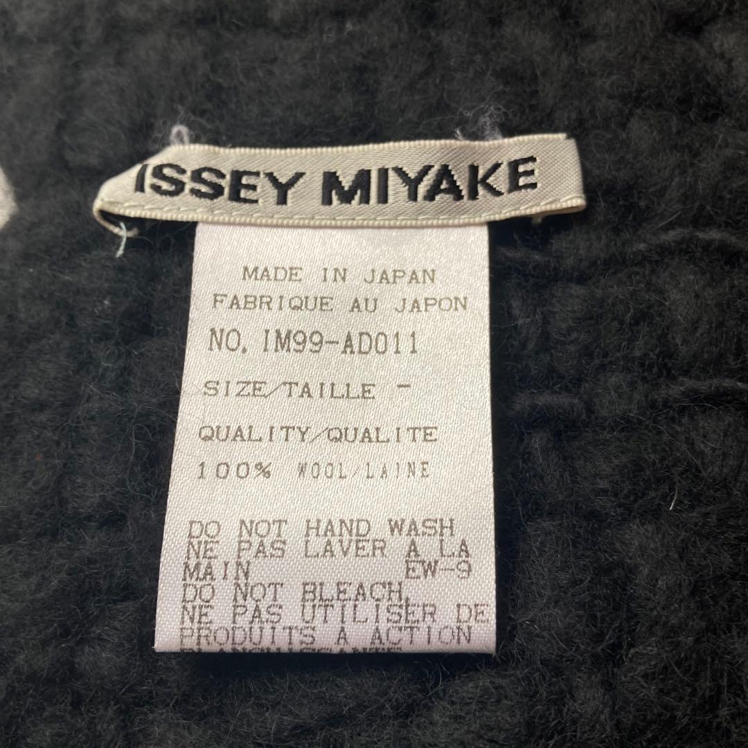 1999AW ISSEY MIYAKE ブラック 黒 マフラー 立体3Dニット