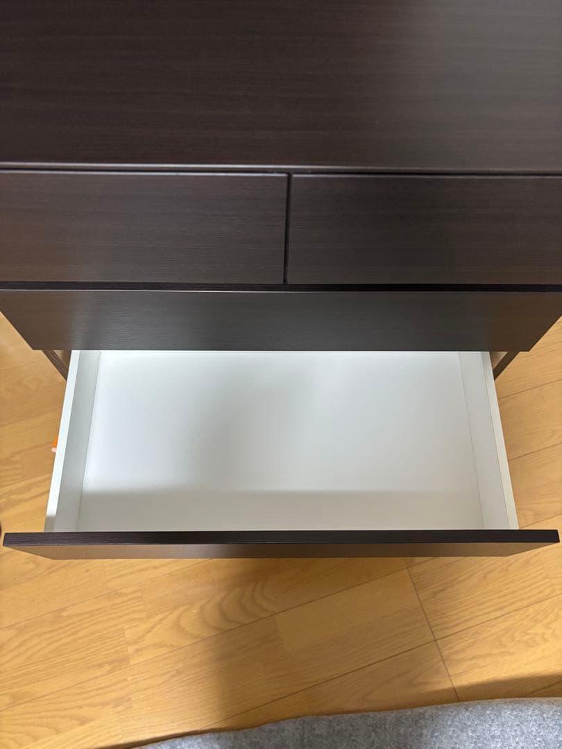 ニトリ ローチェスト(クエス80-4LC DBR)