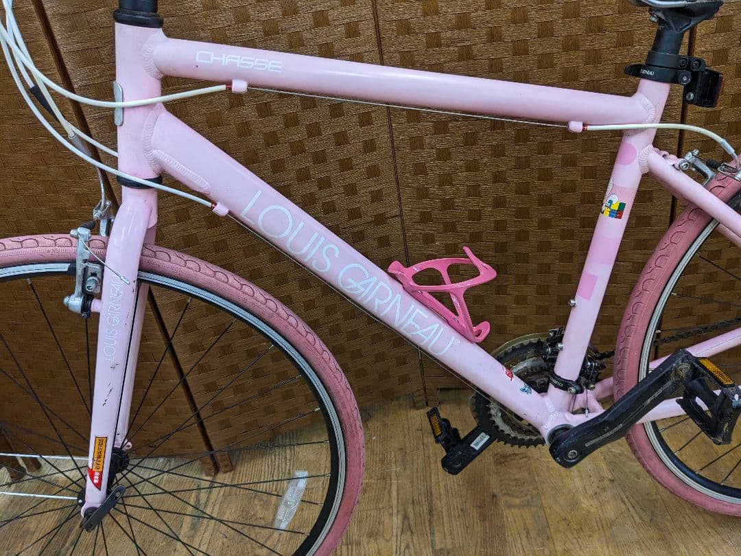 配送方法変更済み　U065 クロスバイク　28インチ　3×8段変速　ピンク