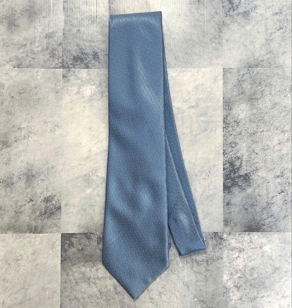 HERMES ネクタイ ハイブランド ファソネ ジャガード 光沢