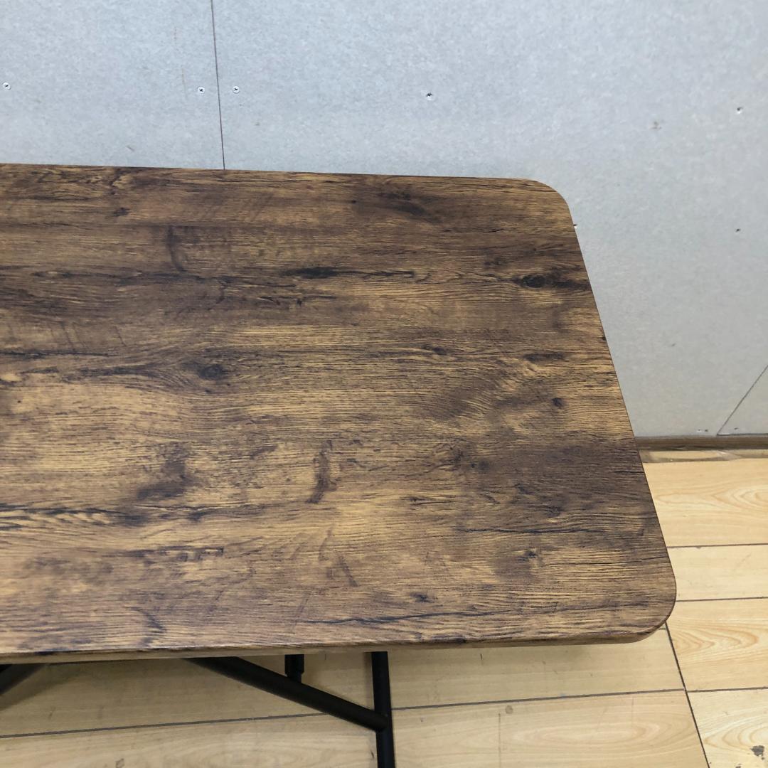 【送料無料】ガス昇降式 折りたたみテーブル キャスター付き デスク 250802