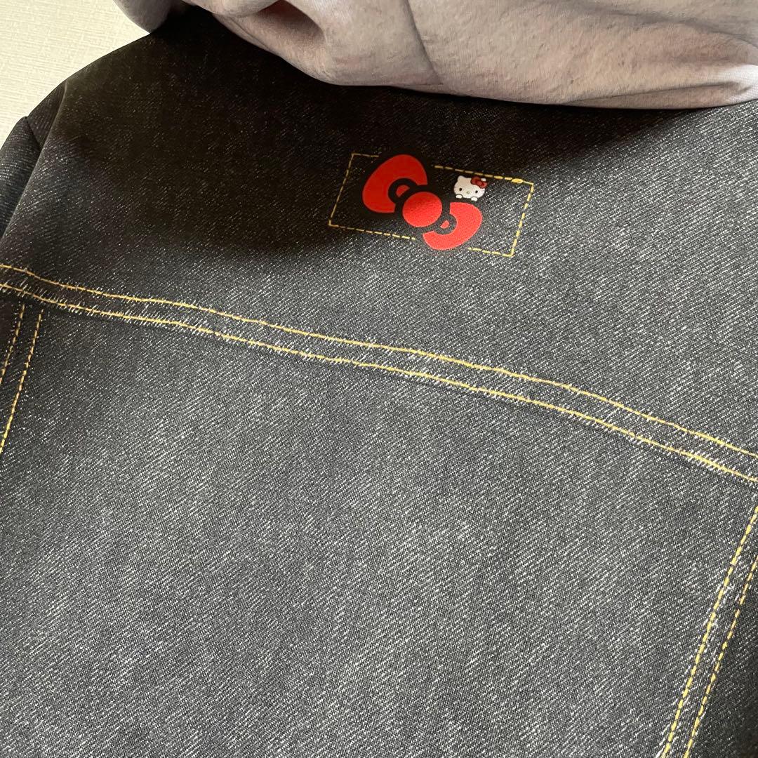 新品　ワコール　カルソン　ハローキティコラボ　フェイクデニムパーカーチュニック