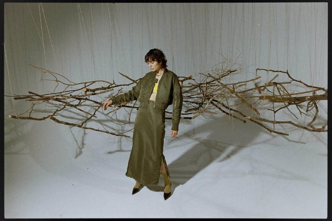 ODAKHA オダカ 24AW サイドジップナイロンロングスカート