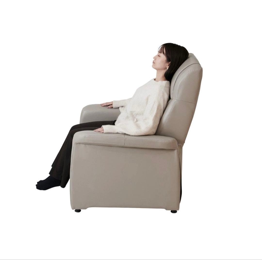 ダークブラウン リクライニングソファ 1人掛け ラウンジチェアDXⅡ