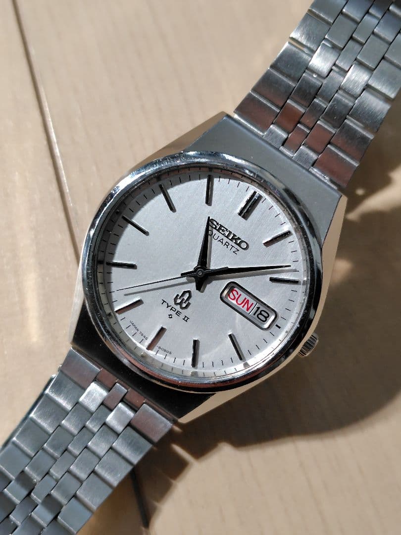 セイコー　タイプ２　美品　ガラス風防新品　電池新品　SEIKO type Ⅱ