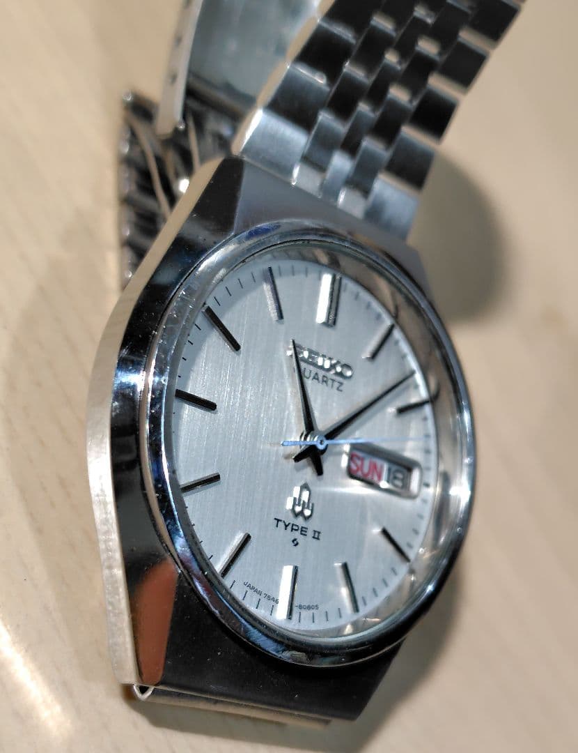 セイコー　タイプ２　美品　ガラス風防新品　電池新品　SEIKO type Ⅱ