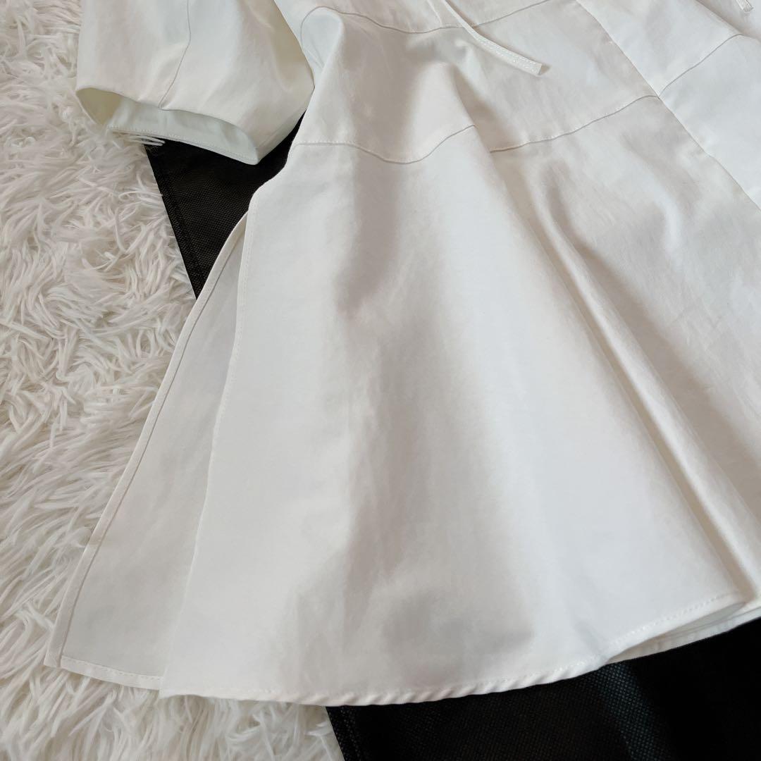 ルフィル✨️2023年 ストレッチタスランオックスブラウス ペプラム ホワイト