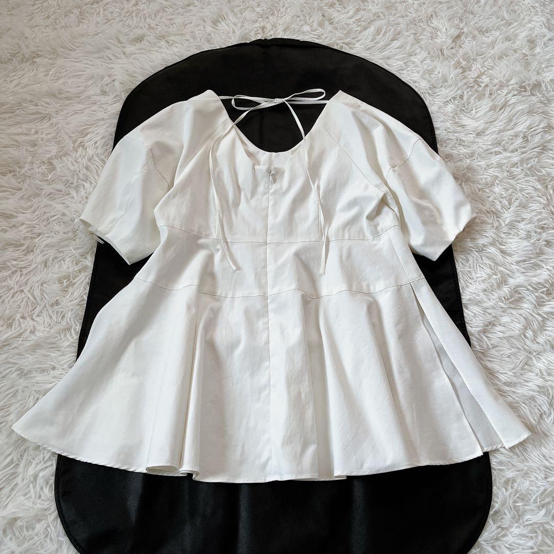 ルフィル✨️2023年 ストレッチタスランオックスブラウス ペプラム ホワイト