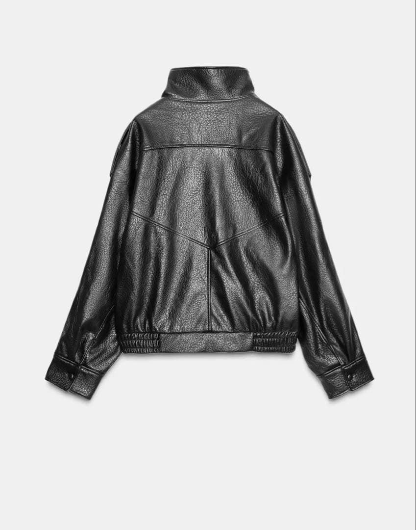 【ZARA】フェイクレザージャケット　S(海外サイズ)