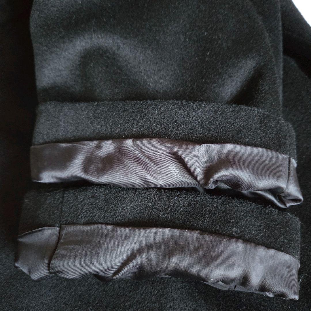 LABELDA カシミアロングコートFOXファー襟 XL 黒 セレモニー