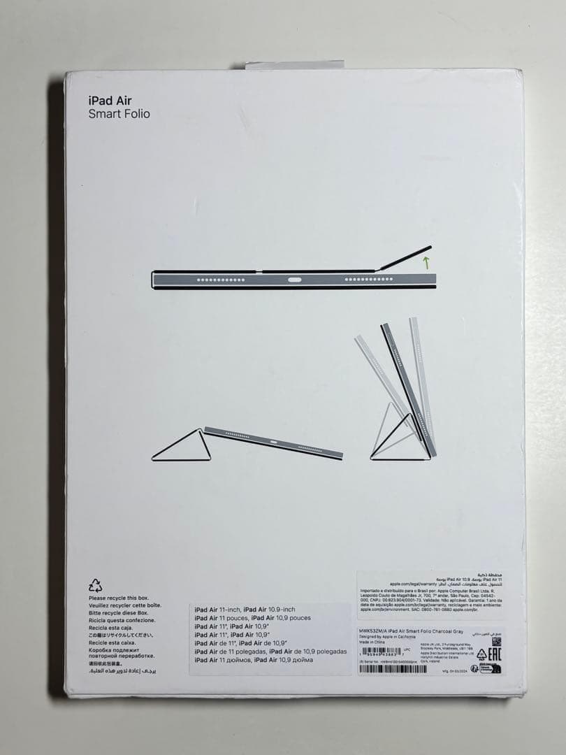 【新品】11インチ iPad Air用スマートフォリオ・チャコールグレイ②