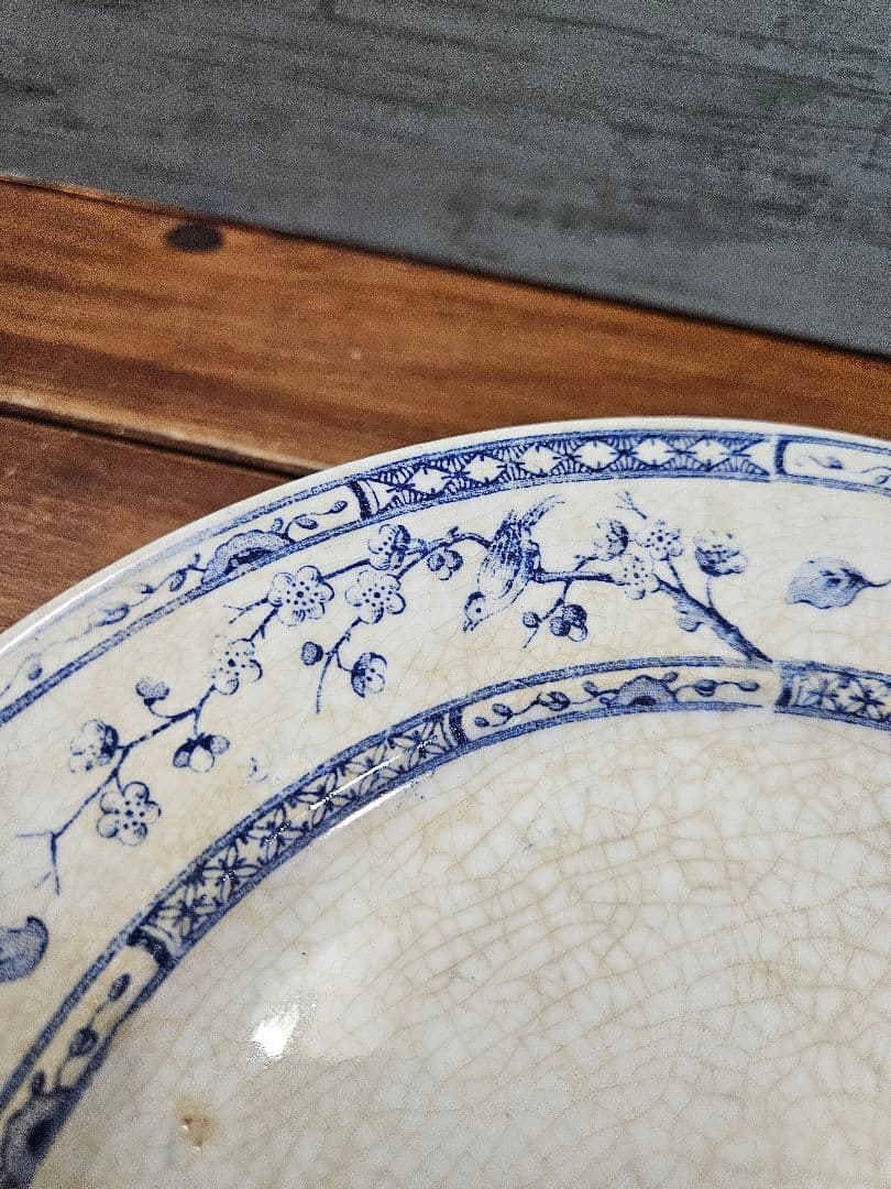 フランスアンティーク クレイユモントロー ジャポニスム サービスプレート 4枚