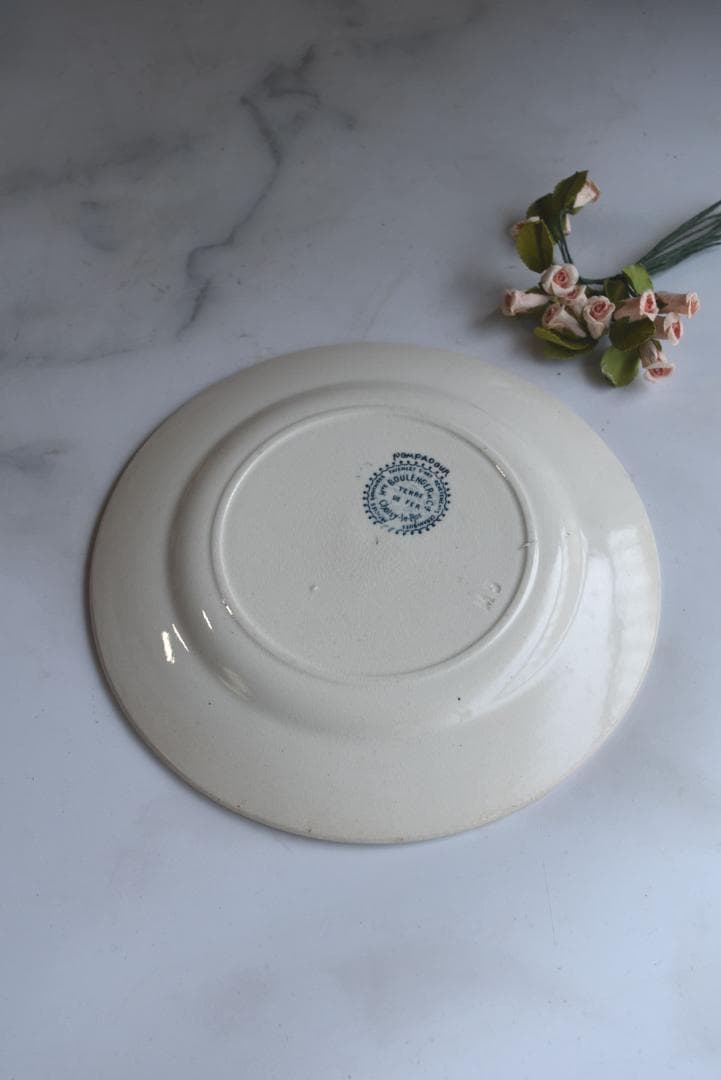 美品ショワジー・ル・ロワ　ブルーのポンパドール　デセール皿　POMPADOUR