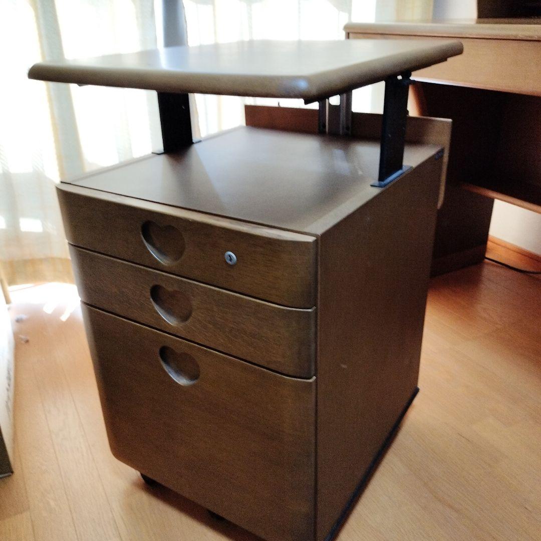 【chibikoro】カリモク学習机５点セット：引き出しワゴン