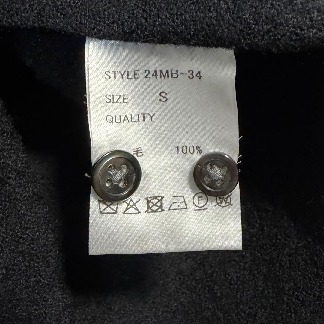 【新品未使用】MBハイエンド尾州 2/48ウールガーゼシアーシャツ ブラックS