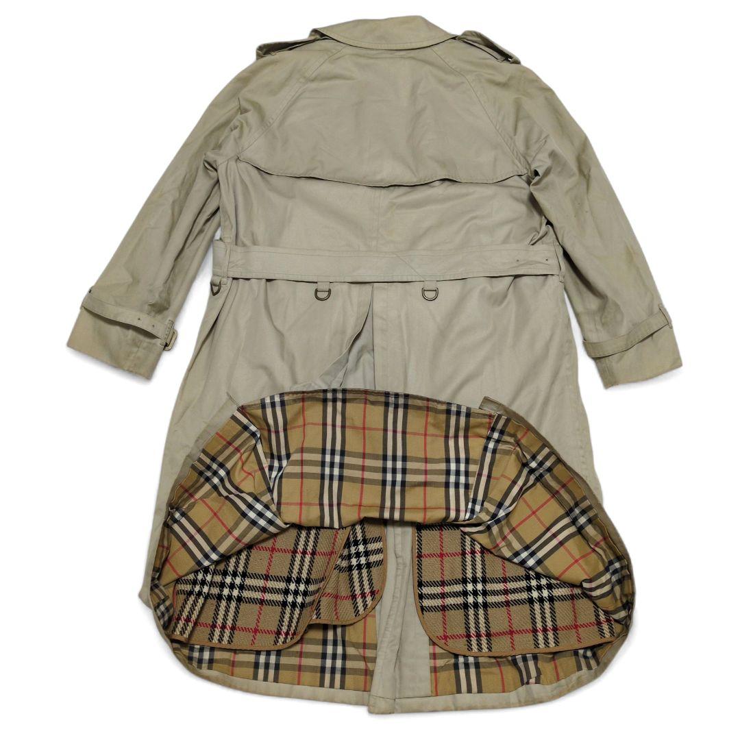 バーバリー　トレンチコート　ライナー付き　ベルト　ノバチェック　90s　XL
