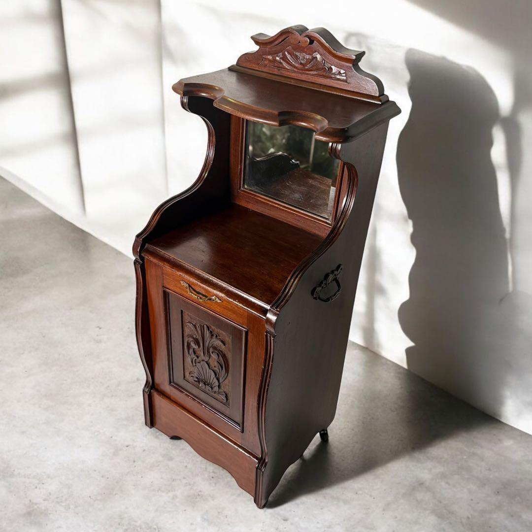 HR618 【アンティーク】英国　家具 コールボックス　ビクトリアンスタイル