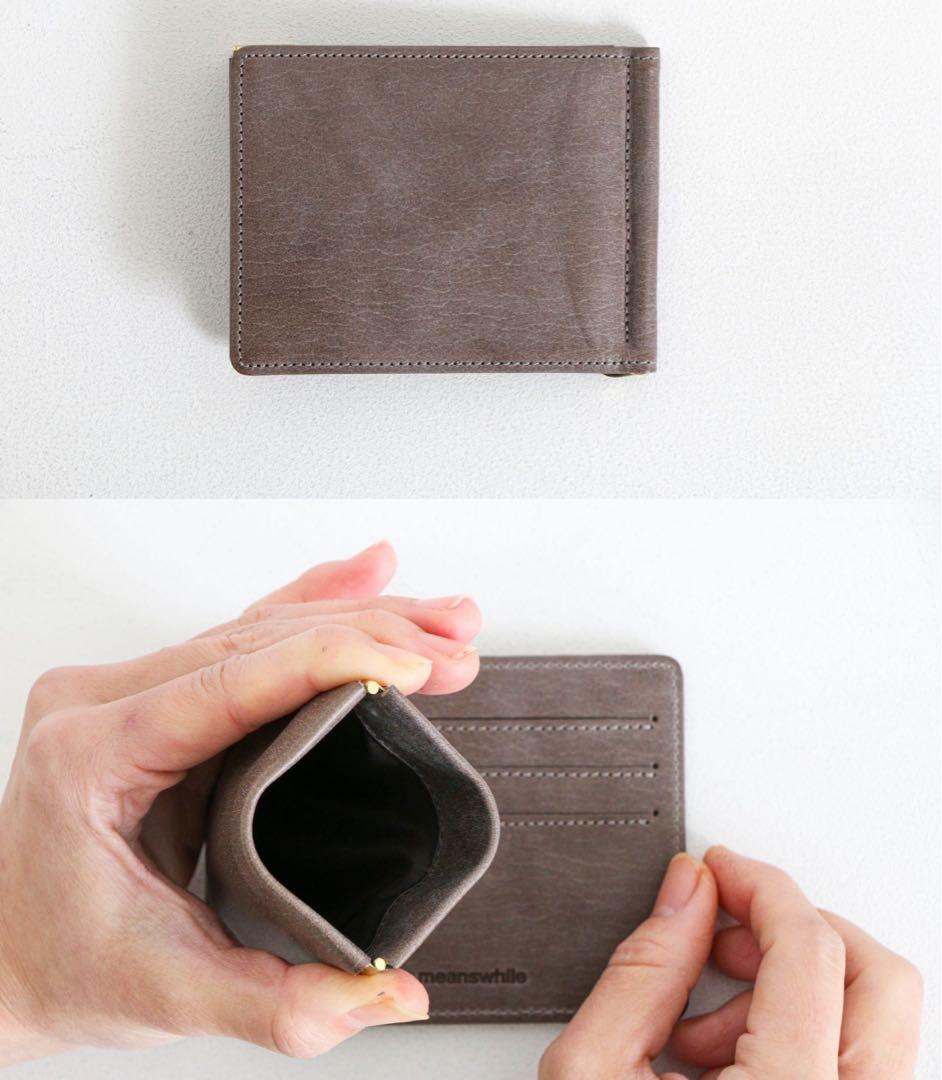 新品 完売品 meanswhile WAX LEATHER MONEY CLIP