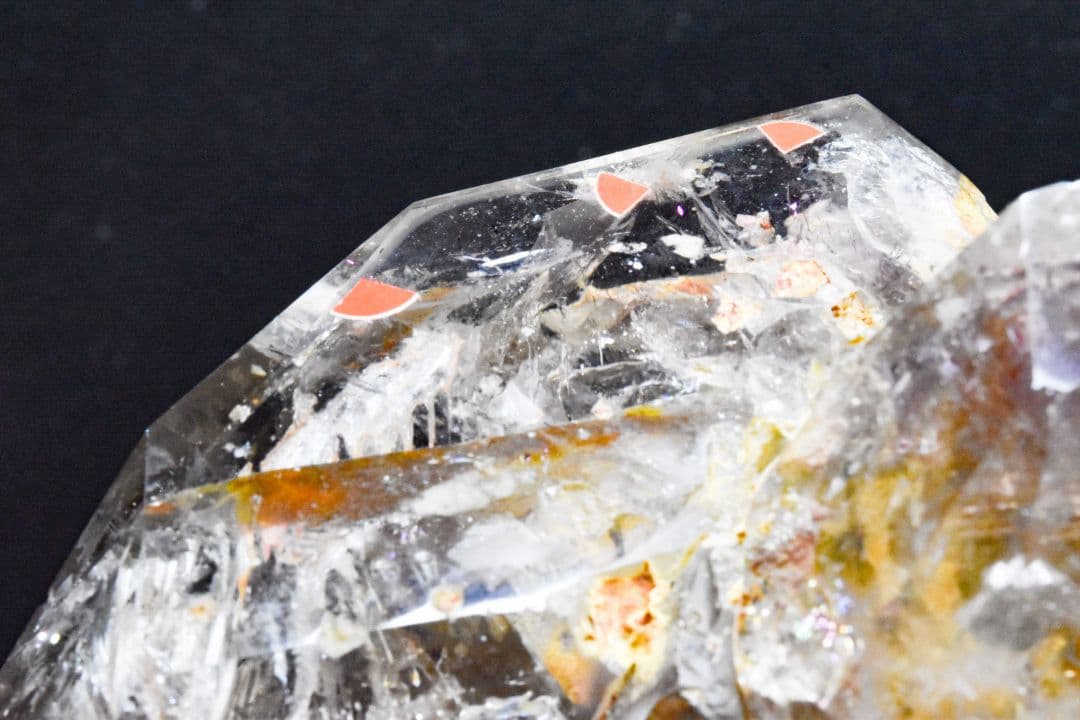 ブラジル産 大型ピンクファイヤー入りエレスチャルポリッシュ