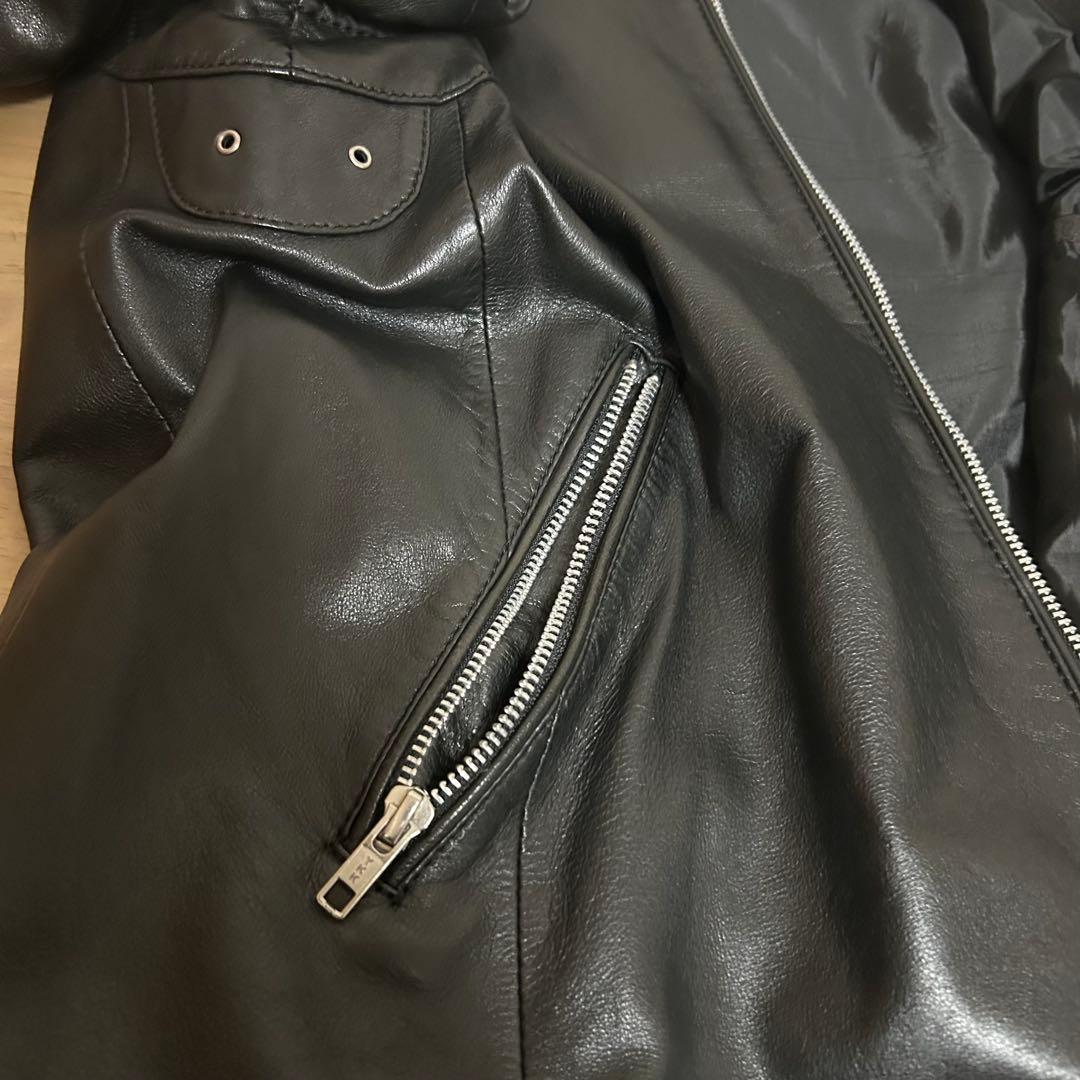 Beauty & Youth シープスキン シングルライダース レザージャケット
