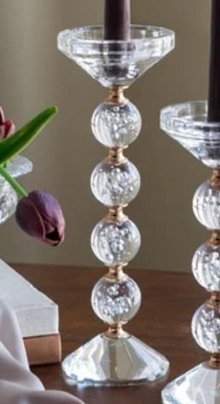 キャンドルスタンド キャンドルホルダー ガラス モダン 85646CH