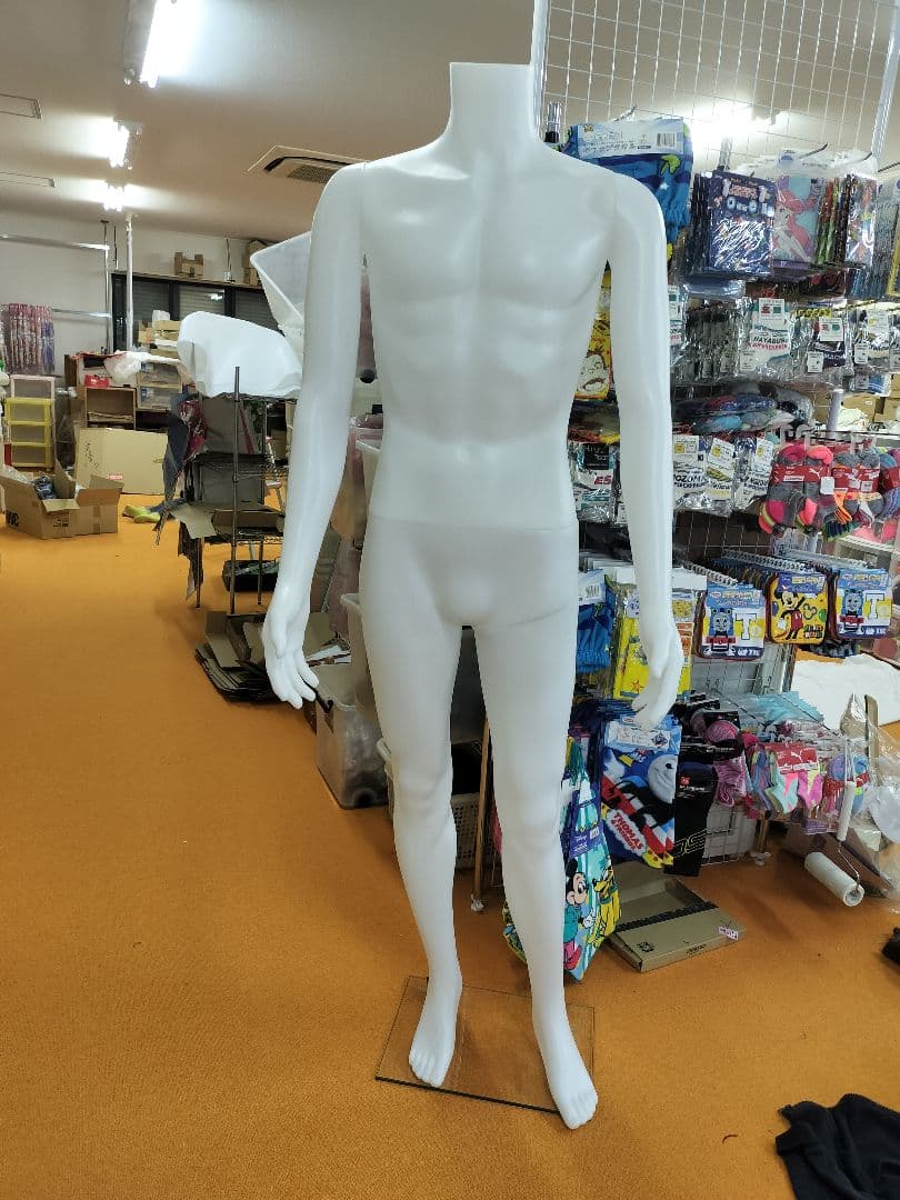 新品 紳士 マネキン メンズ 男性 ヘッドレス 男性 ホワイト 白 全身 軽量