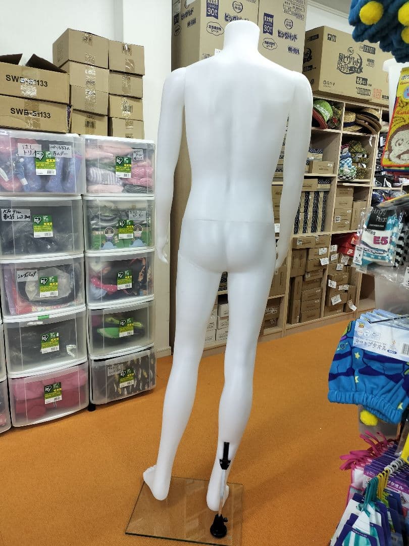 新品 紳士 マネキン メンズ 男性 ヘッドレス 男性 ホワイト 白 全身 軽量