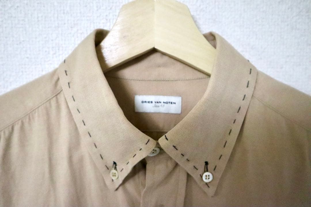DRIES VAN NOTEN ベージュ長袖シャツ　イタリア製