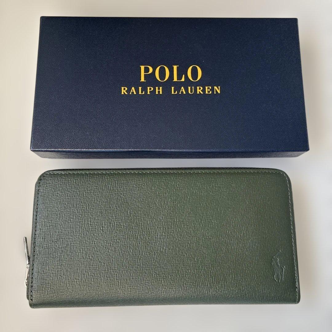 新品　ポロラルフローレン　ラウンドジップ長財布