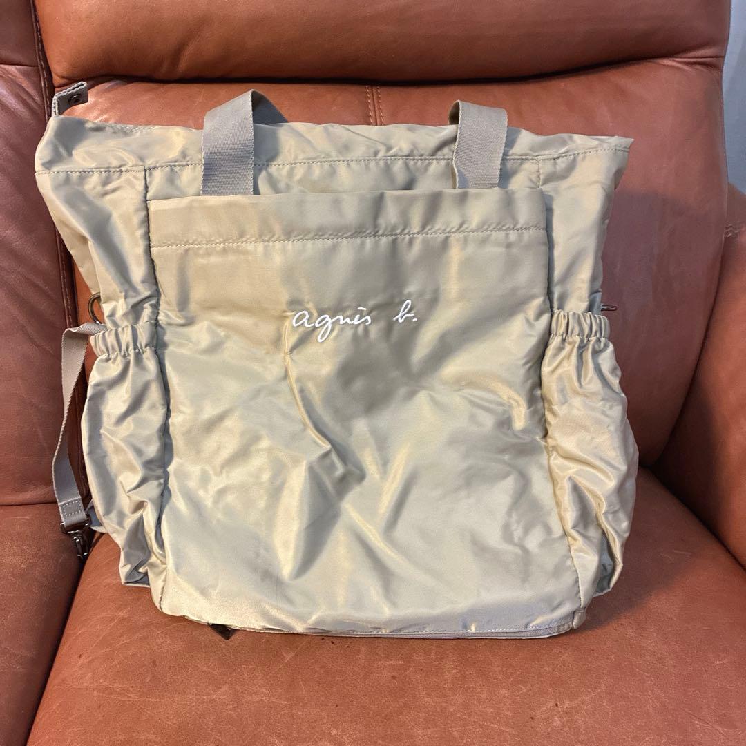 マザーズバッグ ベージュ アニエスベー