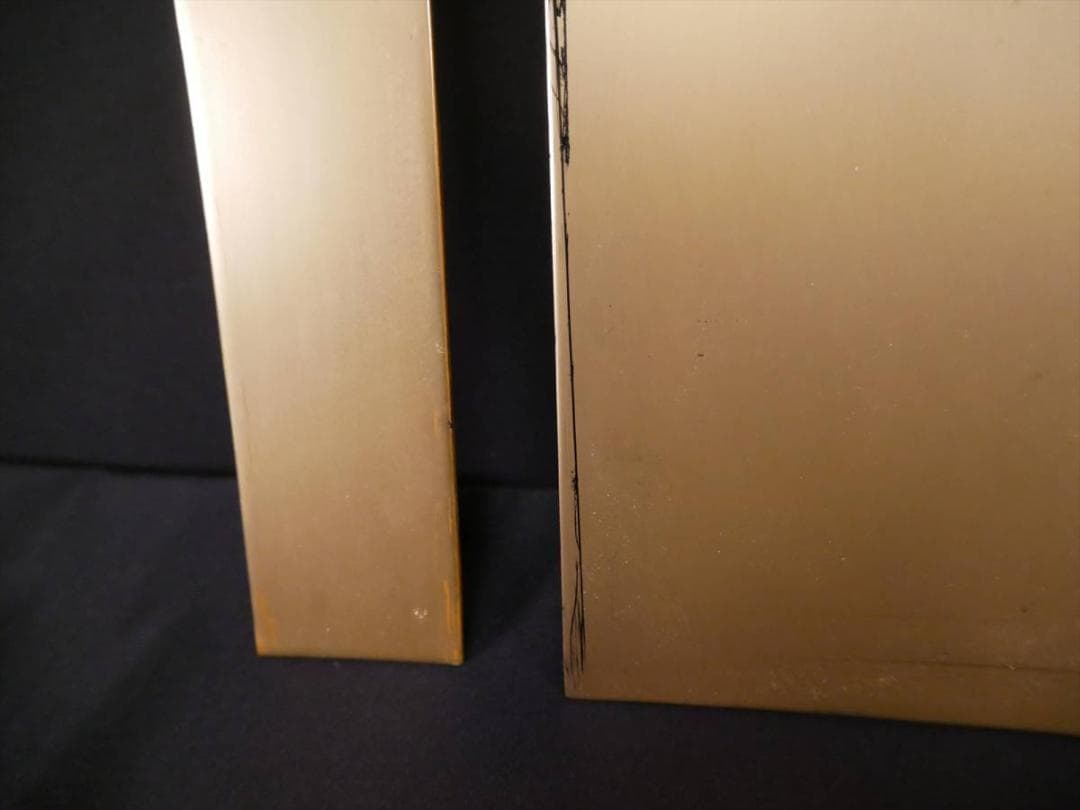 限定値下　収集品　希少な本金粉の背板　金価格上昇中　家紋付き　木製　3350