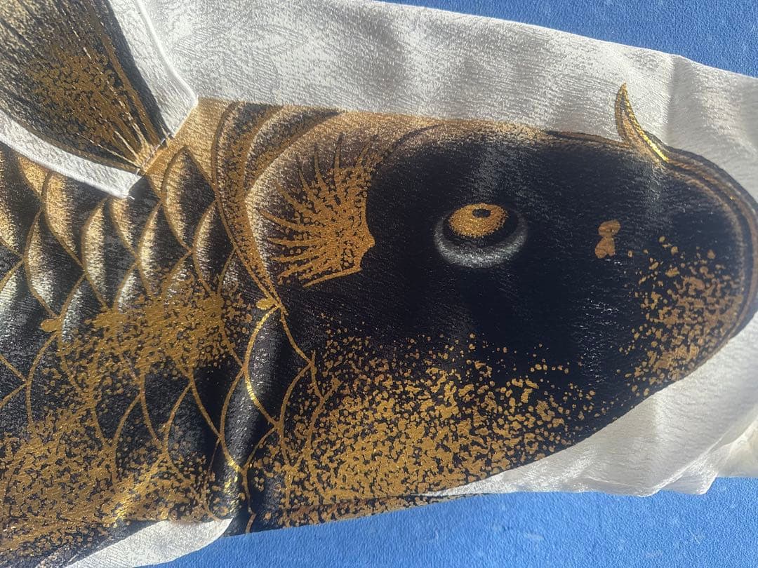 東旭 室内用 こいのぼり ちりめん金彩 積美画フルセット 黒塗り台座付き 未使用