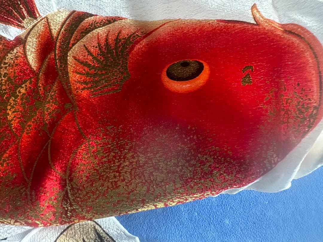 東旭 室内用 こいのぼり ちりめん金彩 積美画フルセット 黒塗り台座付き 未使用