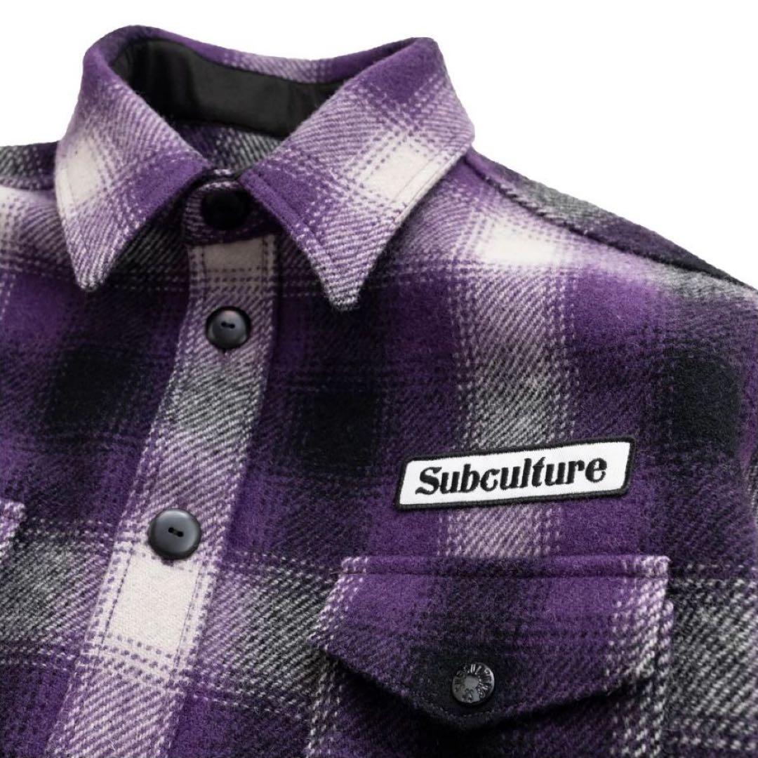 トップス SC Subculture OMBRE CHECK JACKET PURPLE