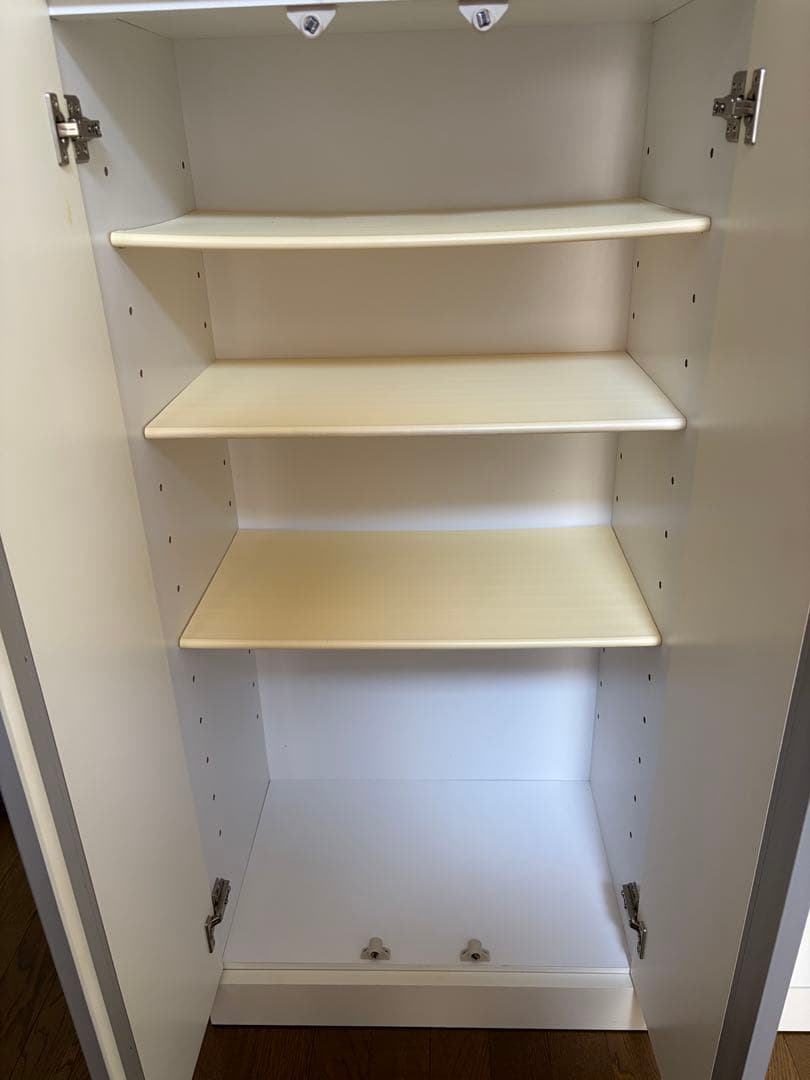 ホワイトキャビネット スリットデザイン 日本製キャビネット