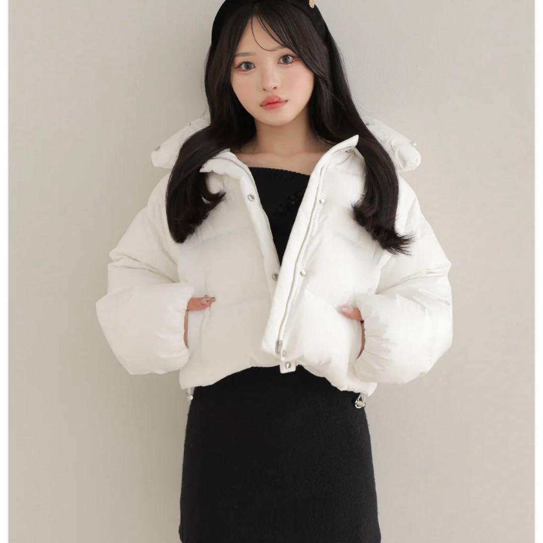ジャケット・アウター M me eme Bijou cropped down jacket