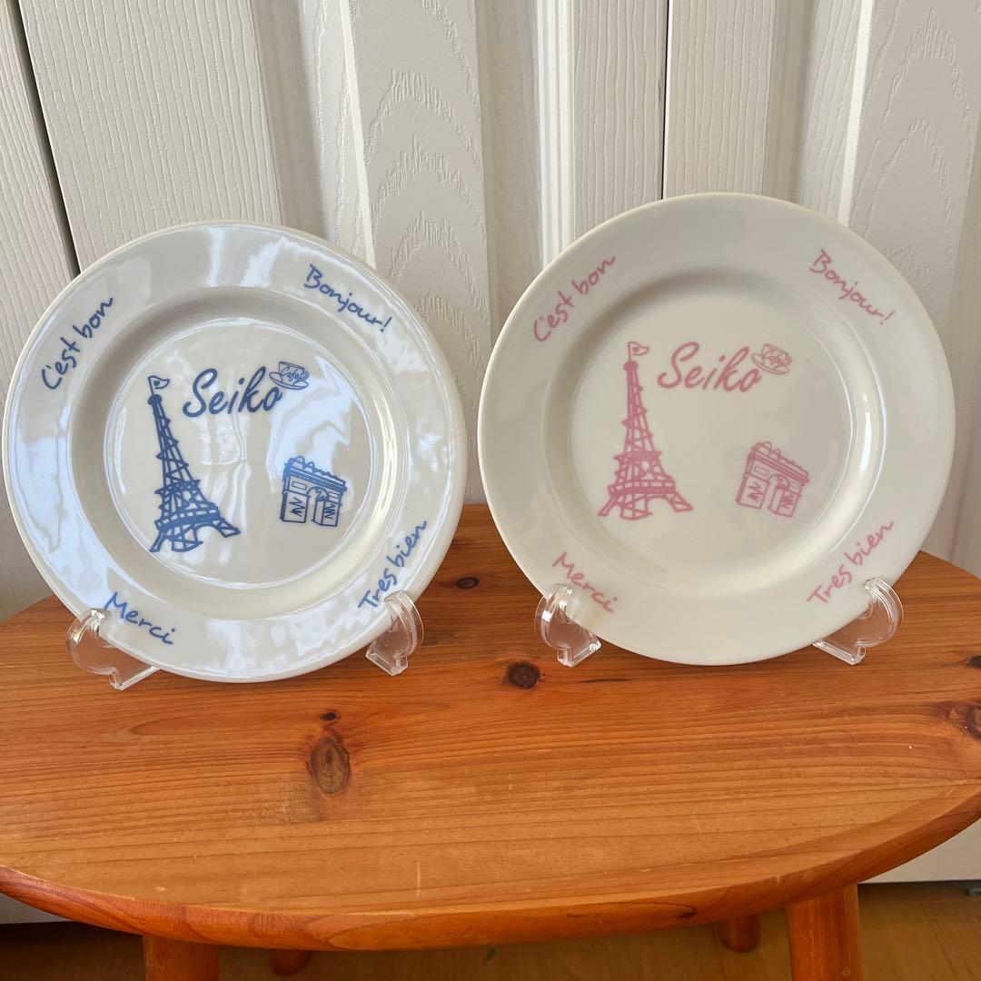 松田聖子　レア　お皿　プレート　　ペア　食器