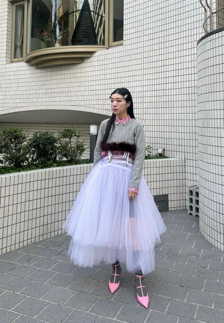 ノワールケイニノミヤ コムデギャルソン チュールジャンパースカート