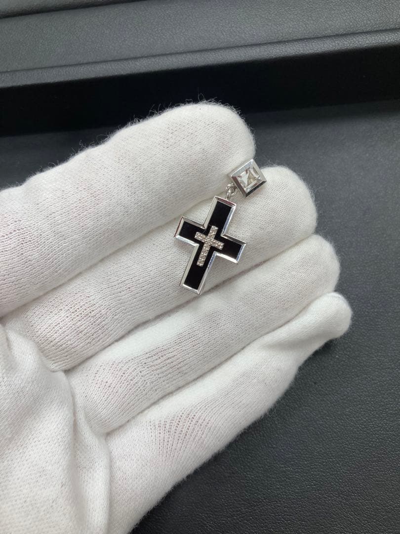 Justin Davis クロスピアス 片耳用　925 K18