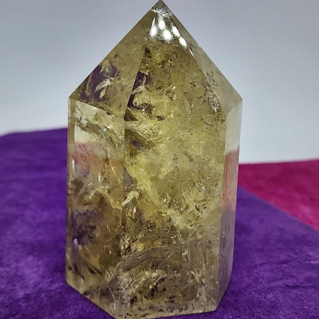 天然シトリン 黄金の輝き＆レインボー 商売繁盛・金運アップ