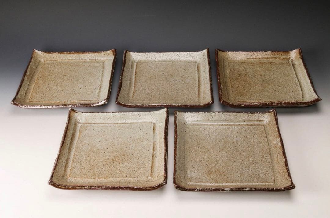 【極レア】40万円 梅華皮角皿 五客 銘々皿