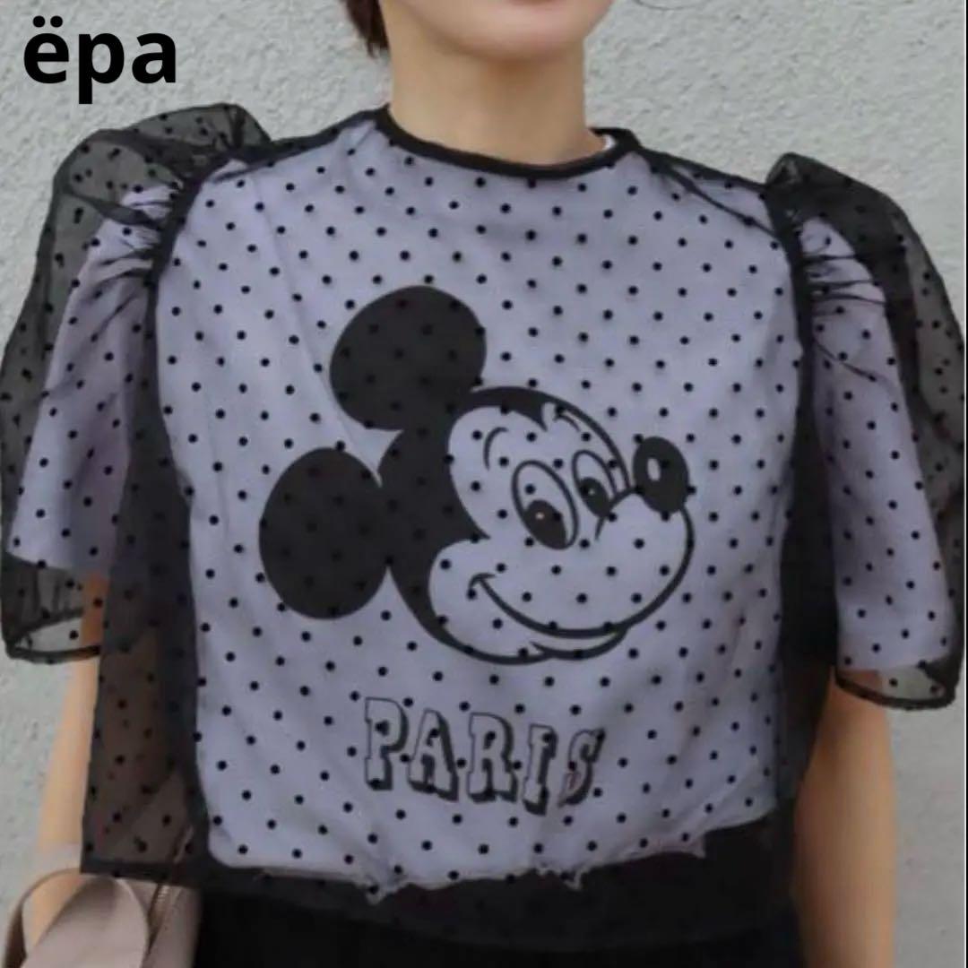 未使用 タグ付き ëpa エパ epa ドット シアーブラウス ブラック