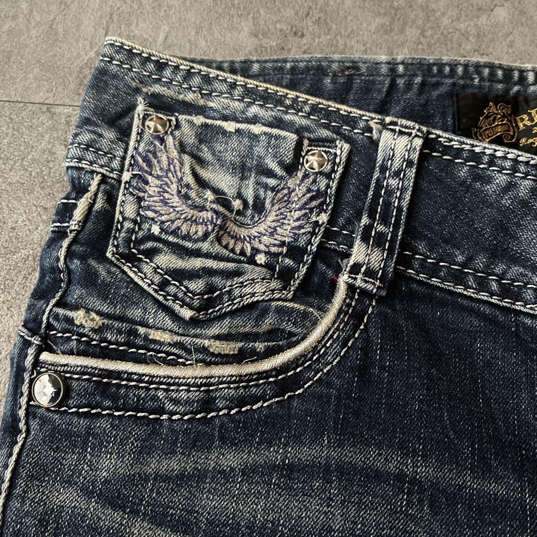 レッドペッパー ウィング刺繍　ブーツカットフレア y2k デニムパンツ　27