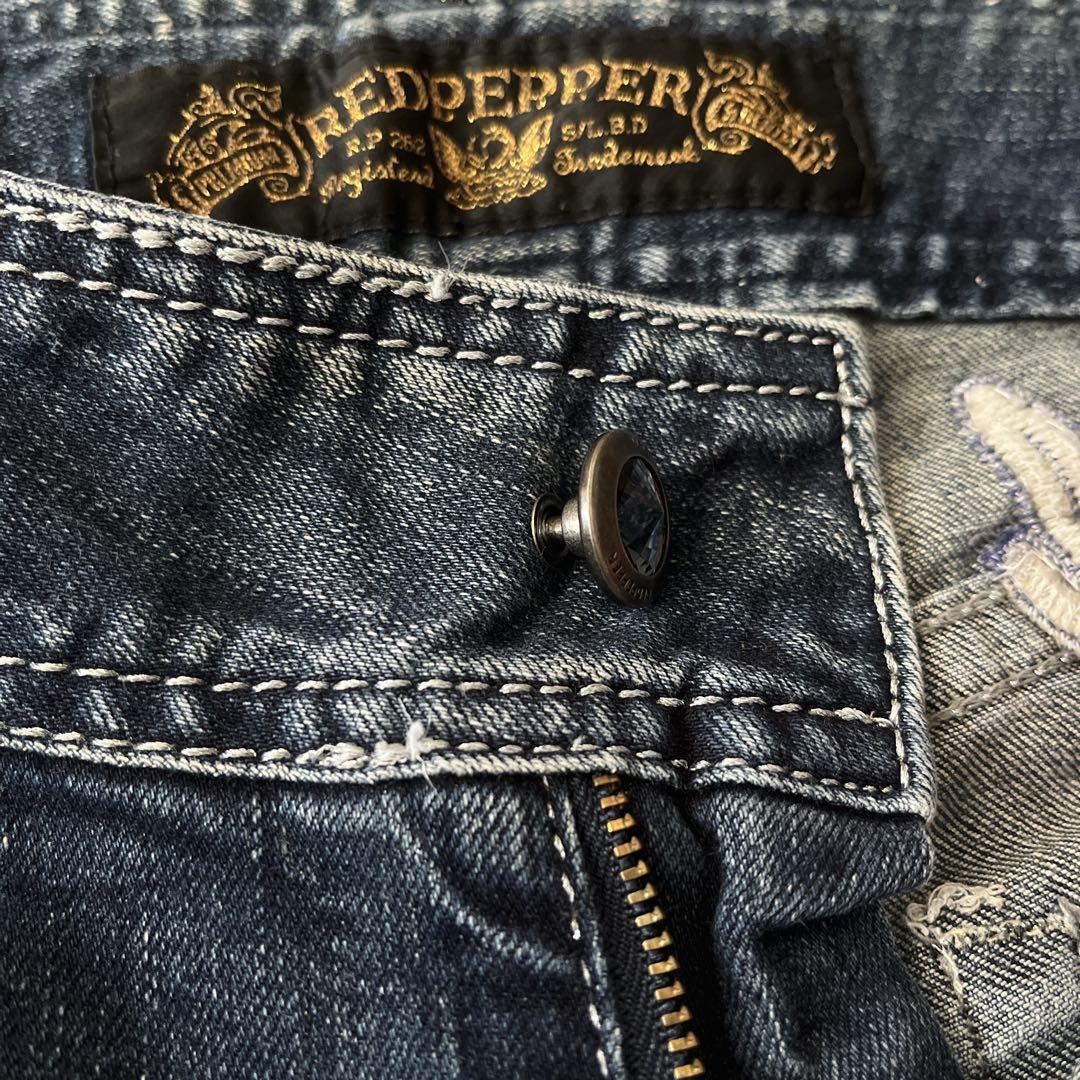 レッドペッパー ウィング刺繍　ブーツカットフレア y2k デニムパンツ　27