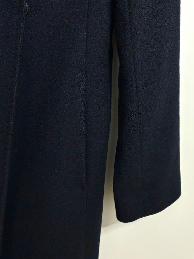 イネドINED 9号ネイビー濃紺カシミヤ100%ラップコート冠婚葬祭フォーマル