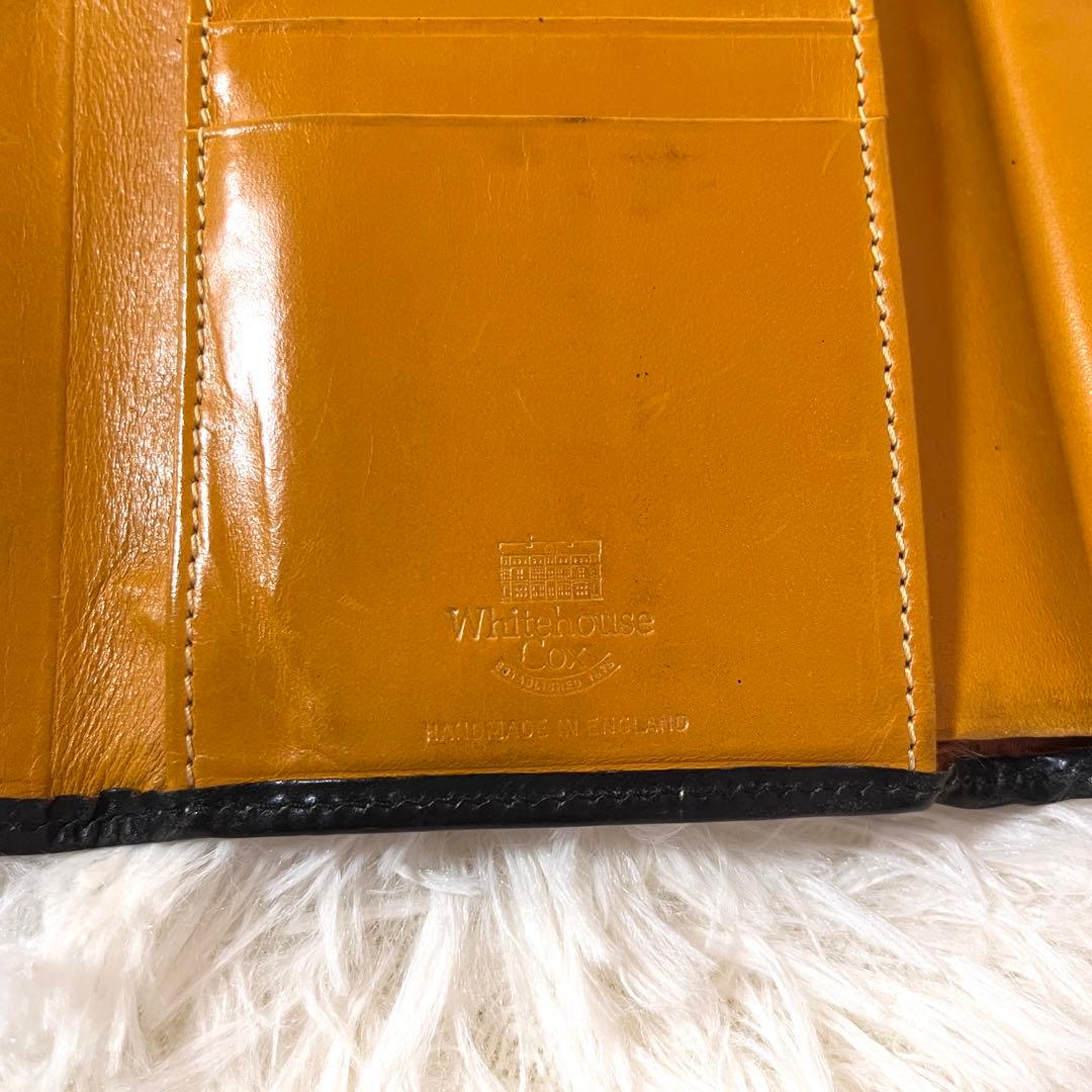 ホワイトハウスコックス 三つ折り財布 ブライドルレザー 本革 スタッズ