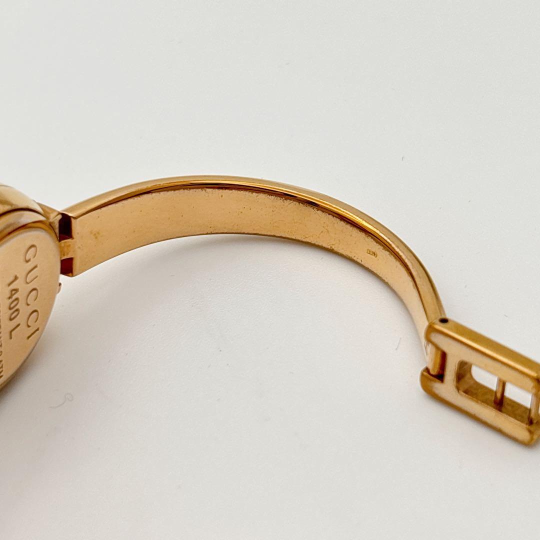 【希少・電池新品・完備】GUCCI 1400L ゴールド GG柄 ラウンド
