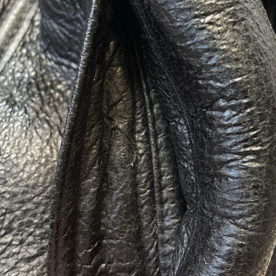 希少☆リアルムートン　羊革　ダブルライダース　ブラック　ボマー　レザー　Lサイズ